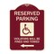 Signmission Reserved Parking Violators Will Fined and Towed Heavy-Gauge Aluminum Sign, 24" x 18", BU-1824-22998 A-DES-BU-1824-22998 - alternate 1